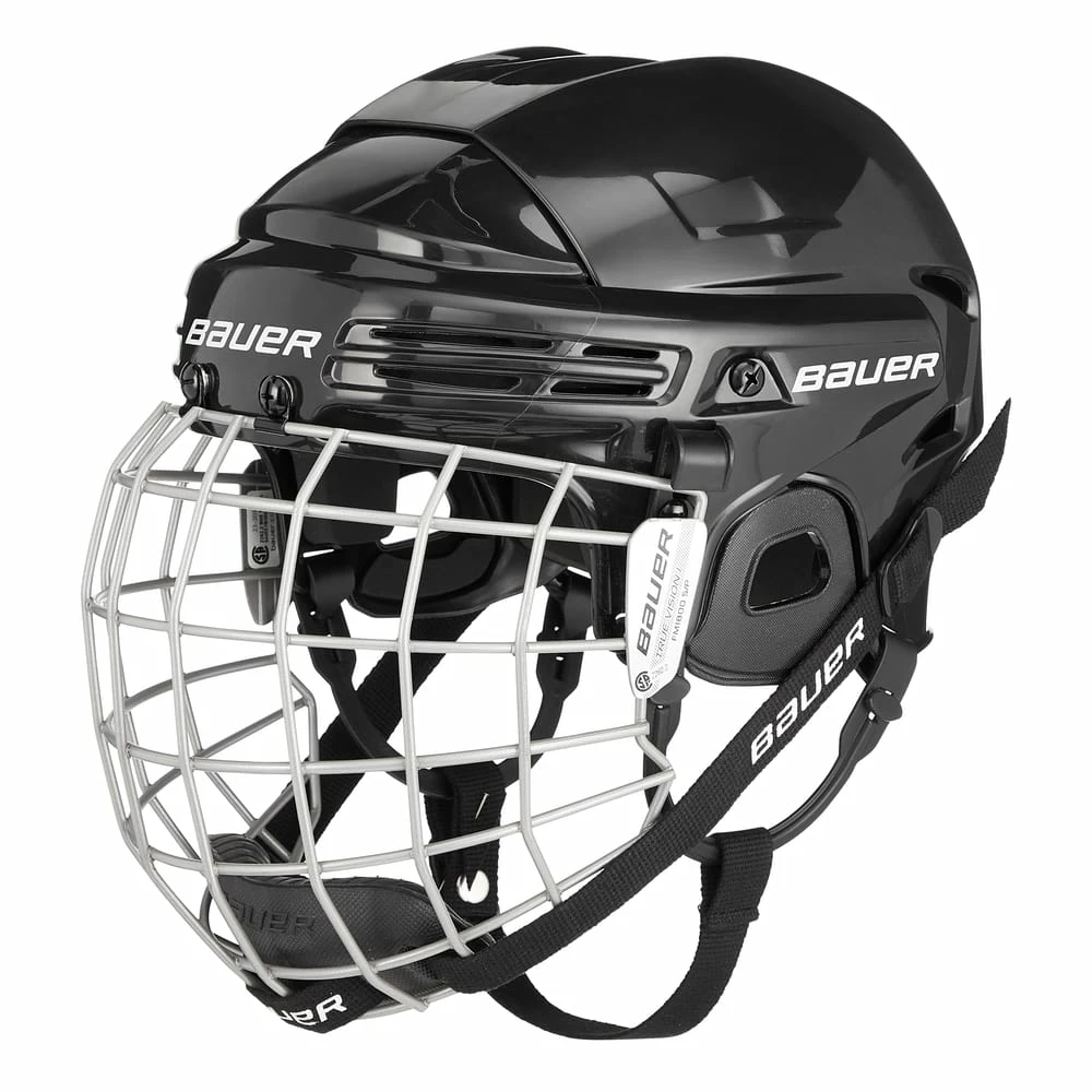 Bauer 2100 Senior Hockey Helmet & Cage Combo, Black - Image 2