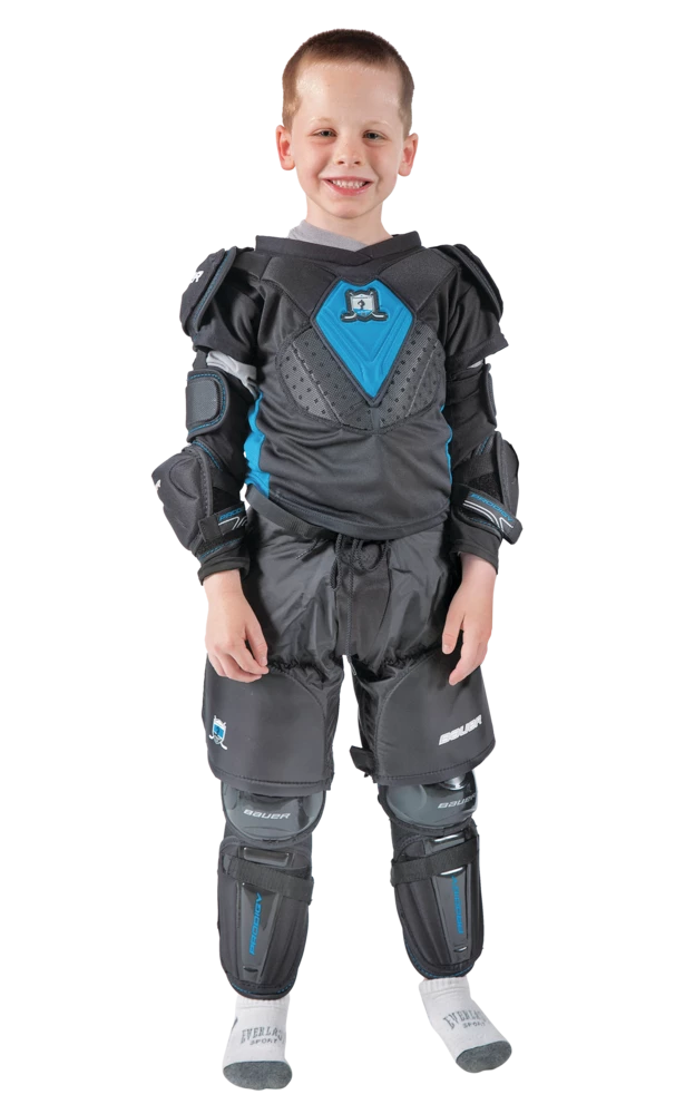 Bauer Prodigy Youth Hockey Protective Kit, Black & Blue - Image 6