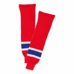 Sherwood Pro-Stripe Knit Hockey Socks, Montreal Canadiens, Red, Assorted Sizes