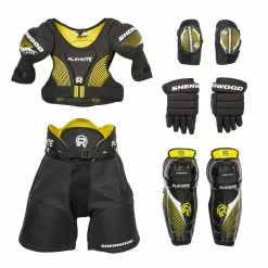 Sherwood Playrite Basic Youth Hockey Protective Kit, Black & Yellow