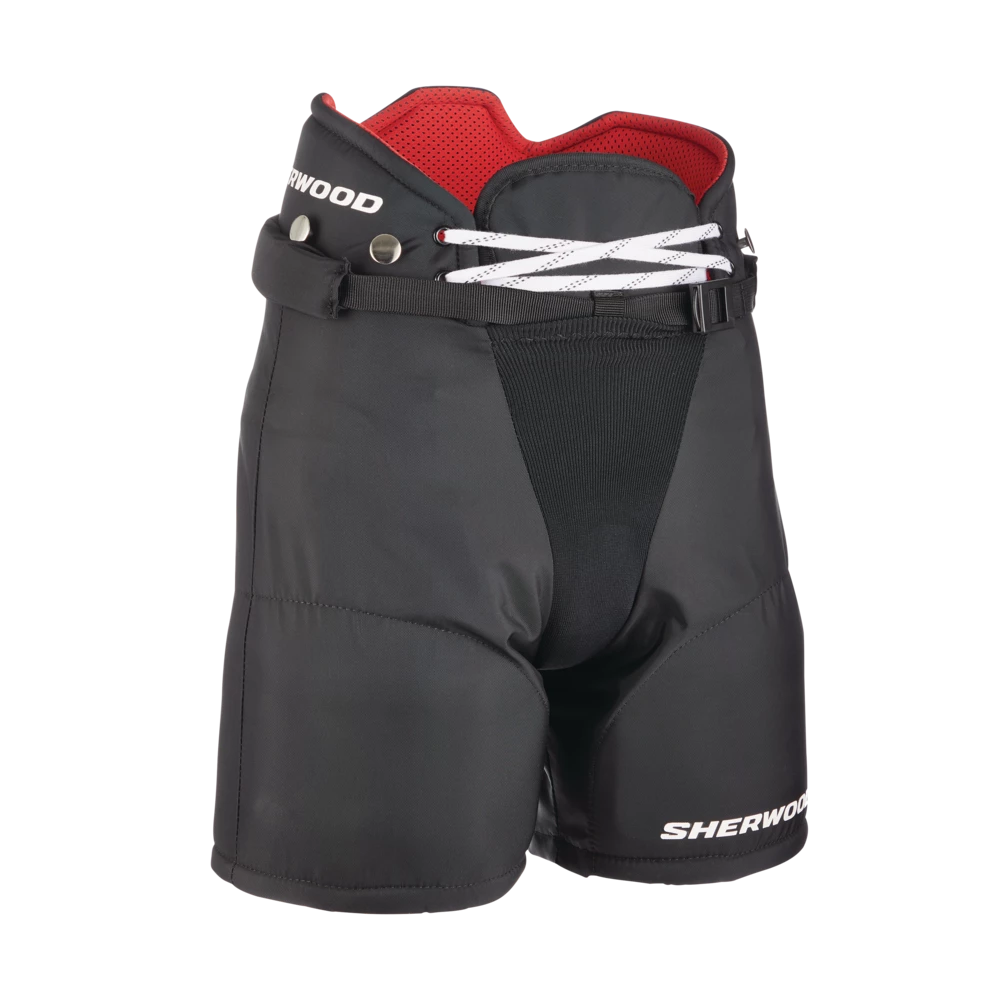 Sherwood REKKER M65 Youth Hockey Pants With Pre-Curved Thigh Protection, Black - Image 2