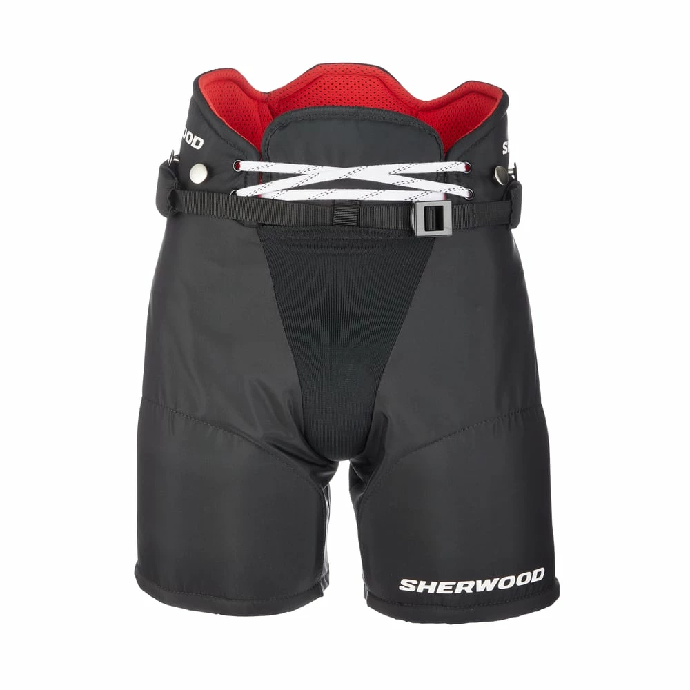 Sherwood REKKER M65 Youth Hockey Pants With Pre-Curved Thigh Protection, Black - Image 4